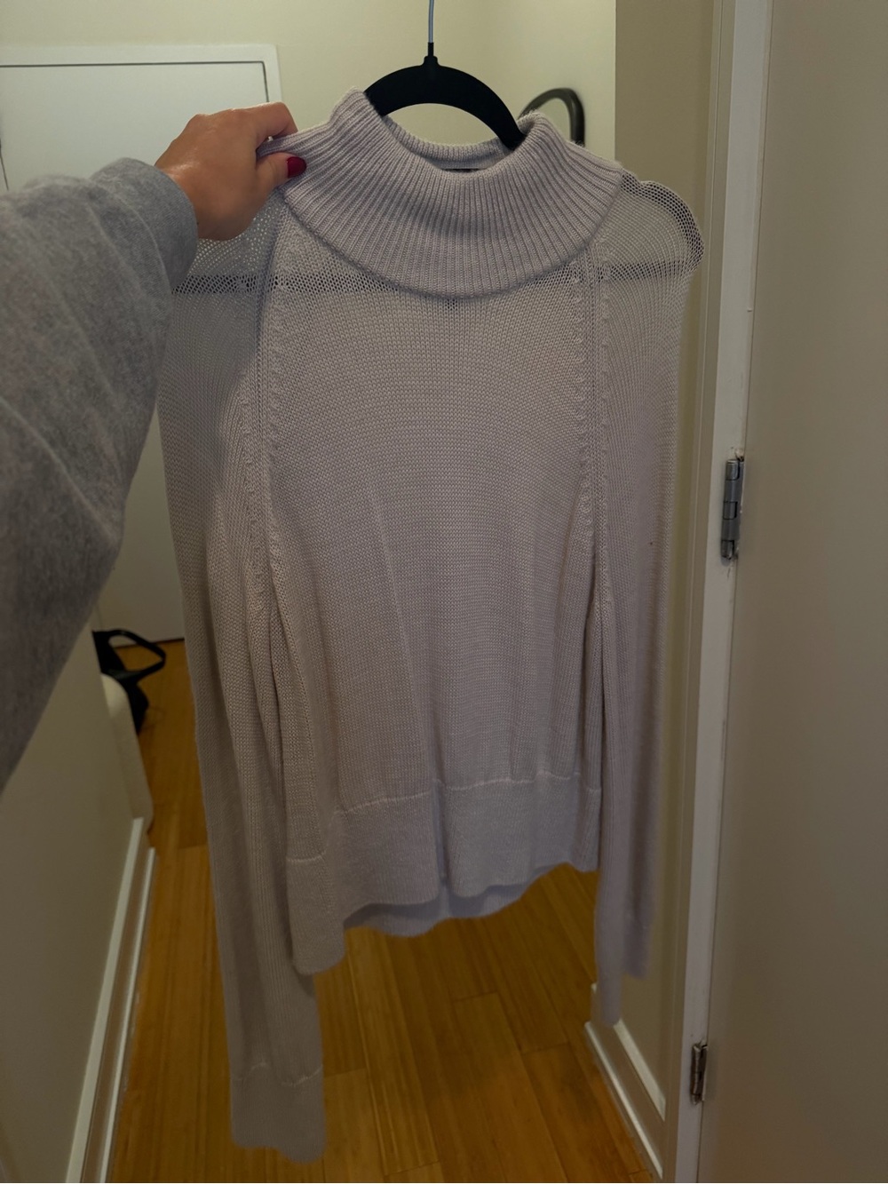 Quince Cream Ribbed Turtleneck Sweater - Picture 2 of 2